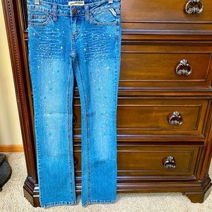 Low Rise Flare Embellished Jeans | 3